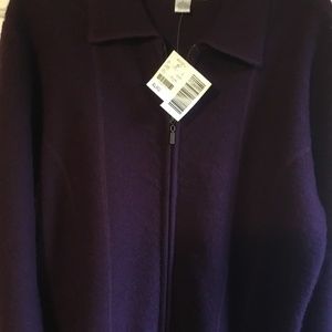 Casual Corner Boiled Wool Cardigan